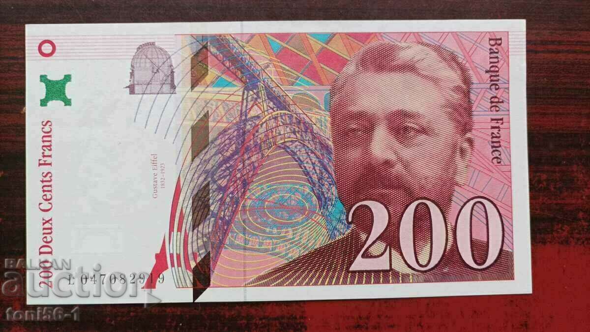 Франция 200 франка 1996 aUNC