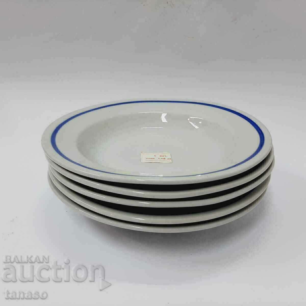 Auction 5 pcs. Vintage porcelain soup plates unused(5.2) Auction 5 pcs. Vintage porcelain soup plates unused(5.2)