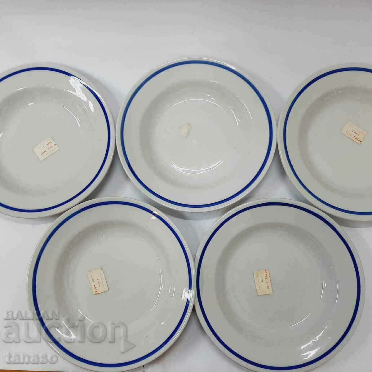5 pcs. Vintage porcelain soup plates unused(5.2)