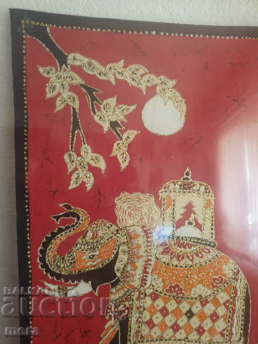 Auction  Hand painted designer Indian silk