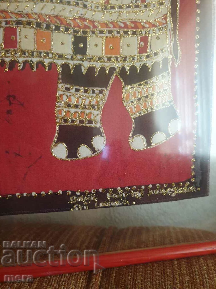 Hand painted designer Indian silk - 6