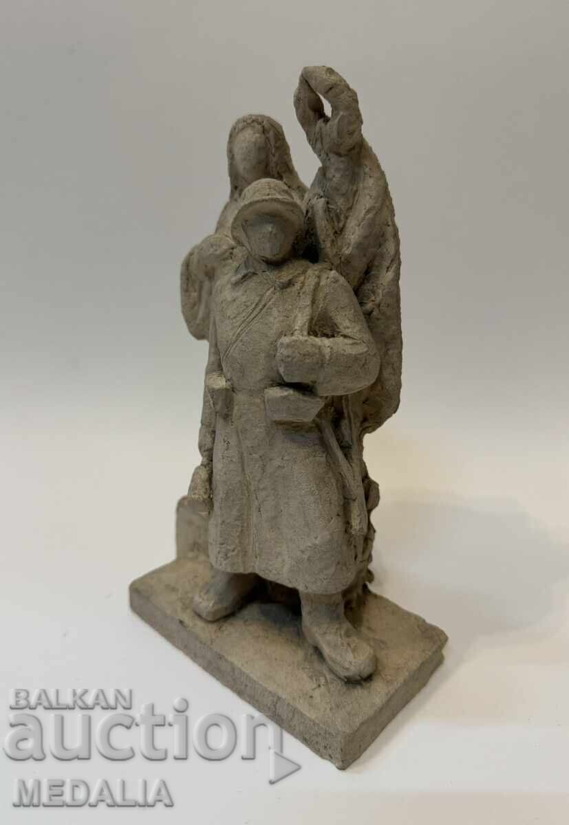 Auction  Anastas Dudulov-military composition-light terracotta