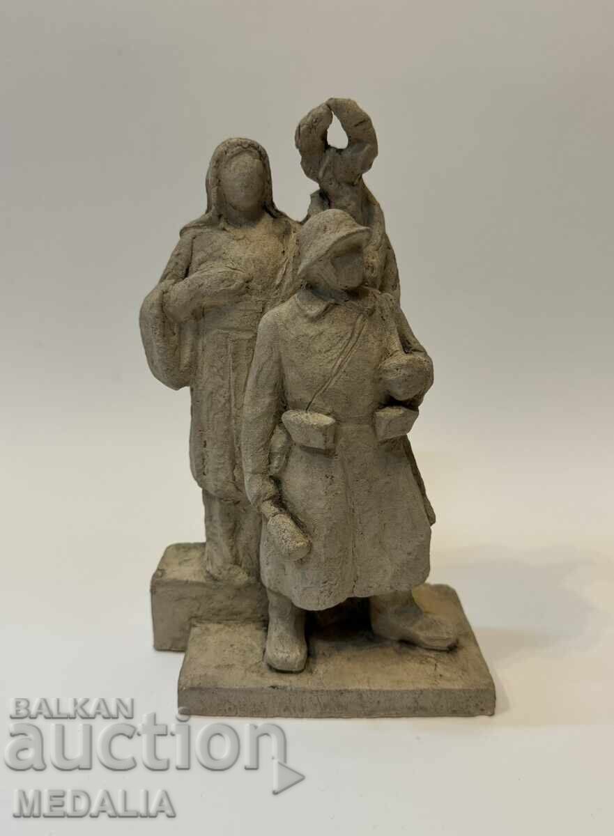 Anastas Dudulov-military composition-light terracotta