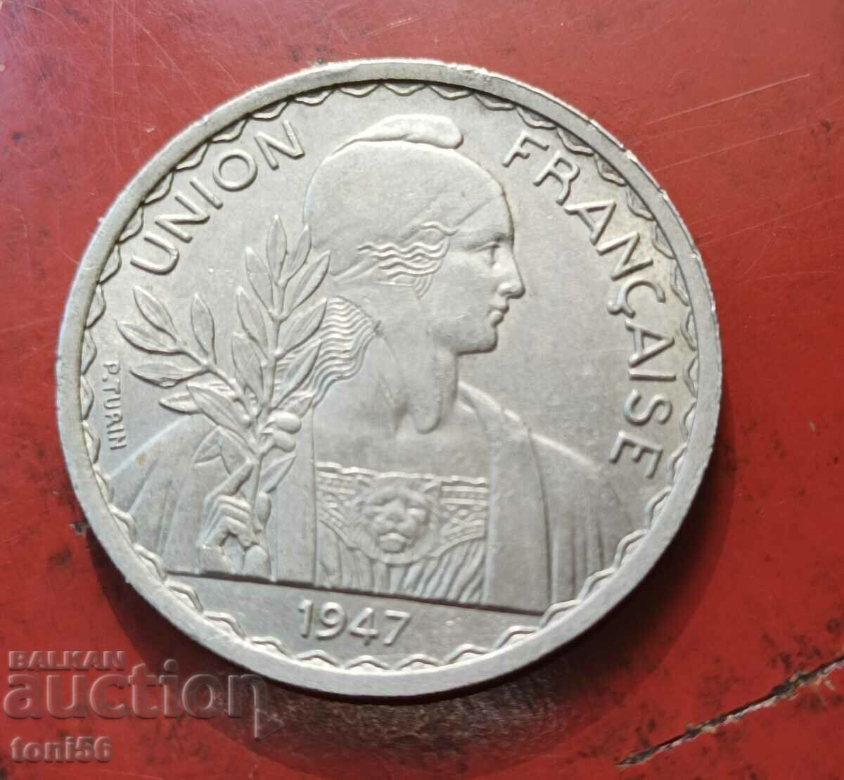 Френски Индокитай 1 пиастър 1947 аUNC с цена 16.00 лв. | € 8.18 Френски Индокитай 1 пиастър 1947 аUNC с цена 16.00 лв. | € 8.18