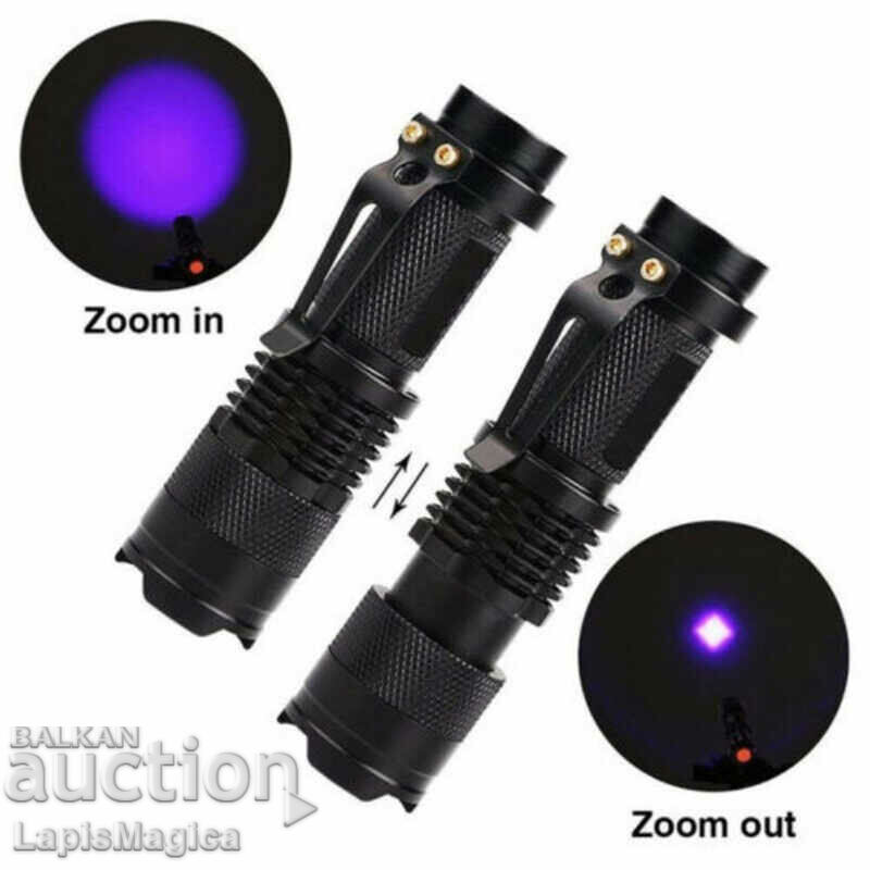 Ultraviolet flashlight 365nm without filter