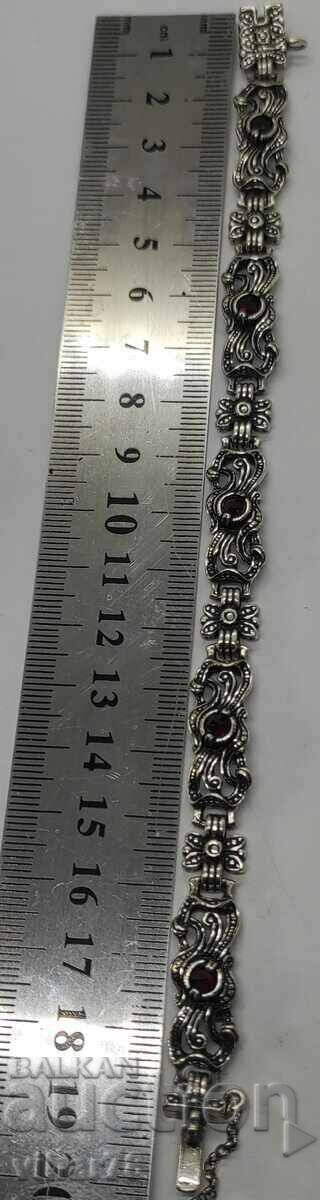 silver bracelet with garnet-835 sample - 5 silver bracelet with garnet-835 sample - 5