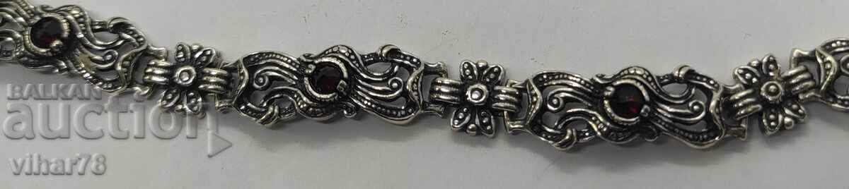 silver bracelet with garnet-835 sample - 6 silver bracelet with garnet-835 sample - 6