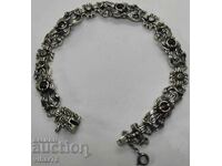 silver bracelet with garnet-835 sample