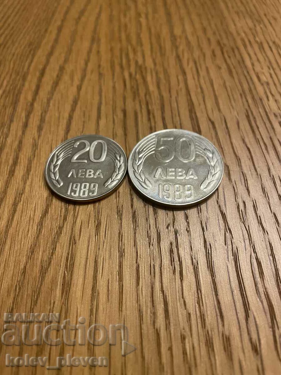 20 and 50 BGN 1989 with price 40.00 BGN | € 20.45 20 and 50 BGN 1989 with price 40.00 BGN | € 20.45