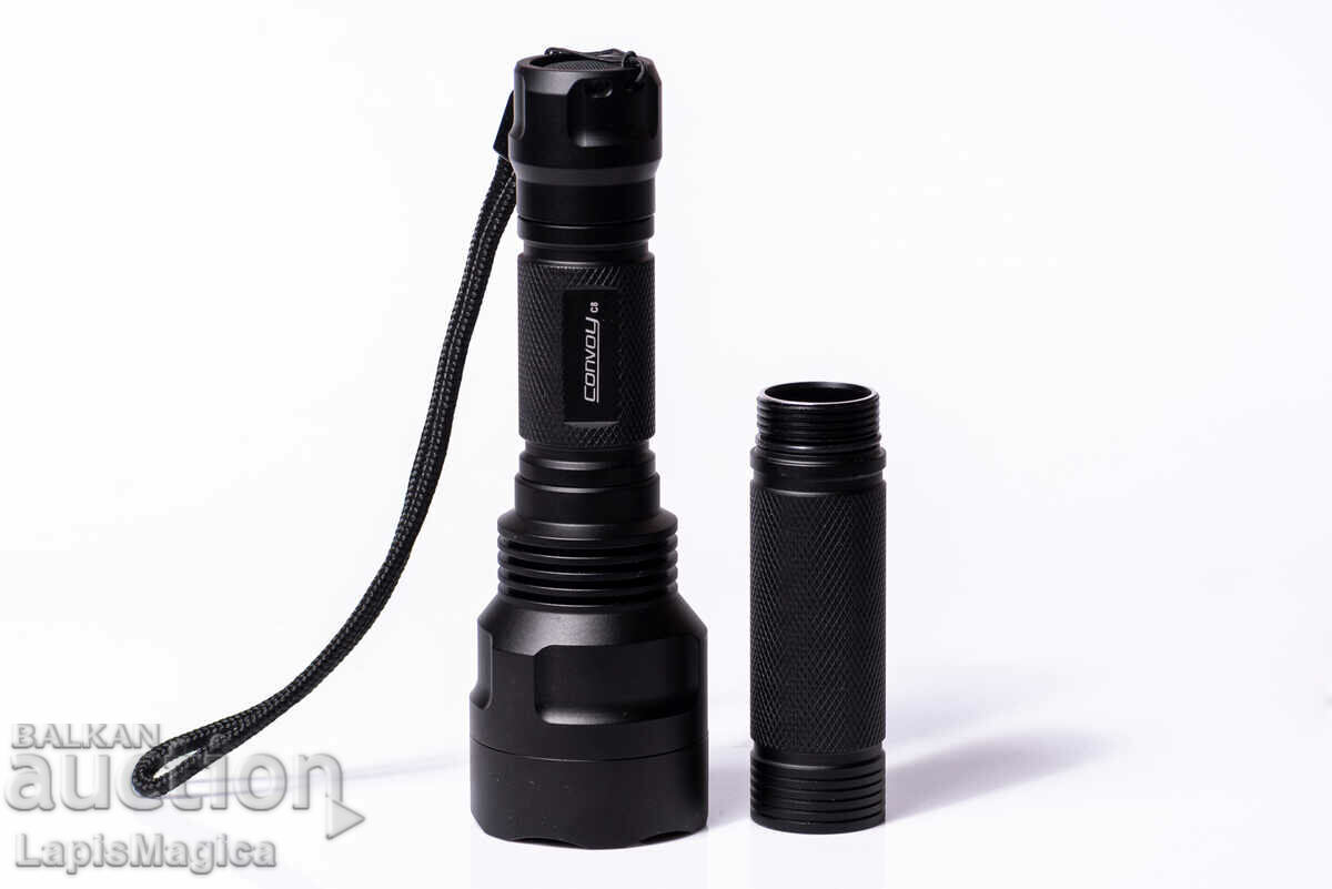 Convoy C8 Ultraviolet flashlight 365nm with filter with price 115.00 BGN | € 58.80 Convoy C8 Ultraviolet flashlight 365nm with filter with price 115.00 BGN | € 58.80