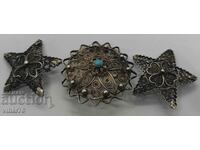 ЛОТ ОТ ТРИ СТАРИ БРОШКИ СРЕБЪРНИ