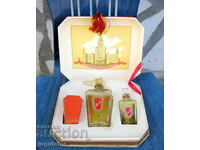 Rodnaya Moscow old Russian glass perfume bottles in a box