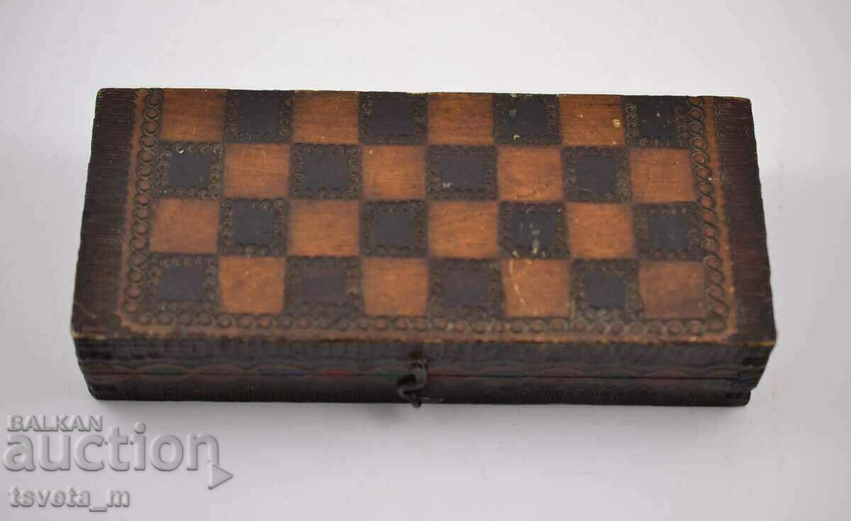 Ancient Chess, wooden, 16.5x18.5 cm - handmade - 5 Ancient Chess, wooden, 16.5x18.5 cm - handmade - 5