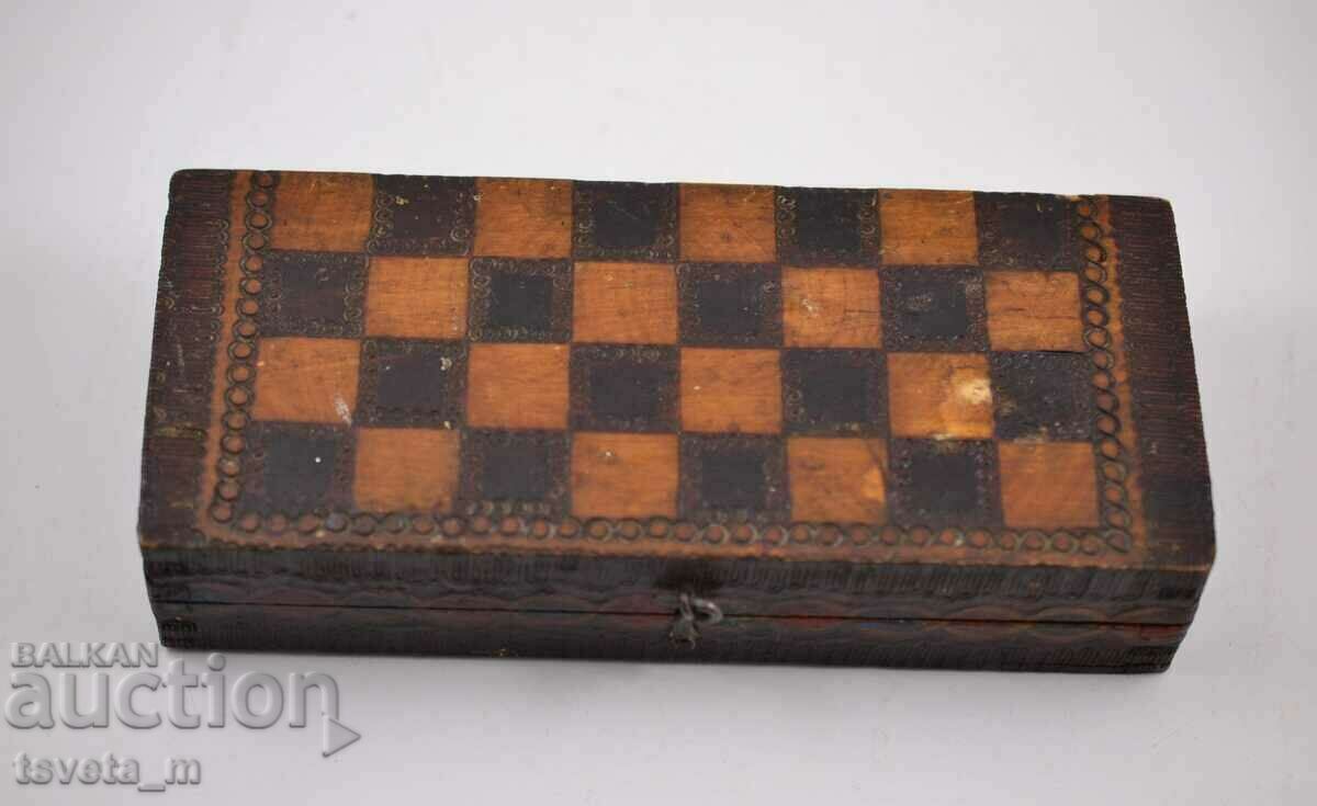 Ancient Chess, wooden, 16.5x18.5 cm - handmade - 6 Ancient Chess, wooden, 16.5x18.5 cm - handmade - 6