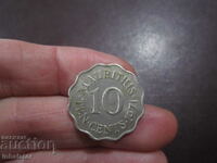 1971 Mauritius 10 cents