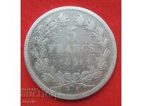 5 Франка 1831 B Франция сребро - Руен