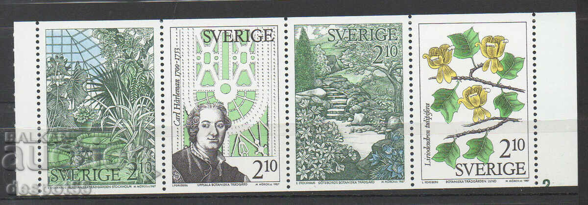 1987. Швеция. Ботанически градини. Стрип.
