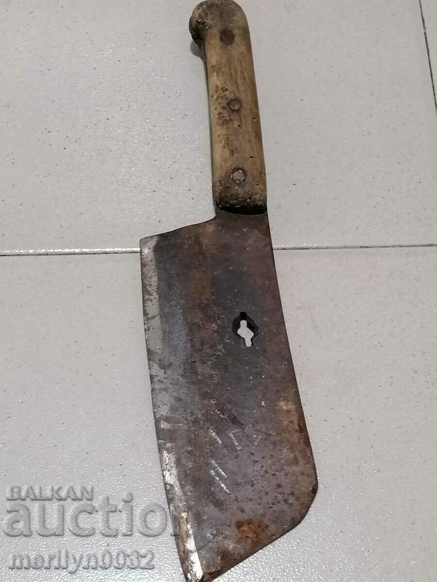 Old forged saber, ax, pole, knife, machete - 6