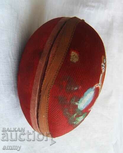 Auction  Large Easter egg box, hand painted, papier mache