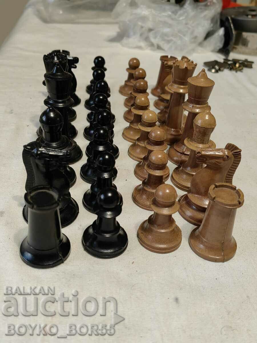 Complete Set of Original Soc Bakelite Chess Pieces with price 60.00 BGN | € 30.68 Complete Set of Original Soc Bakelite Chess Pieces with price 60.00 BGN | € 30.68