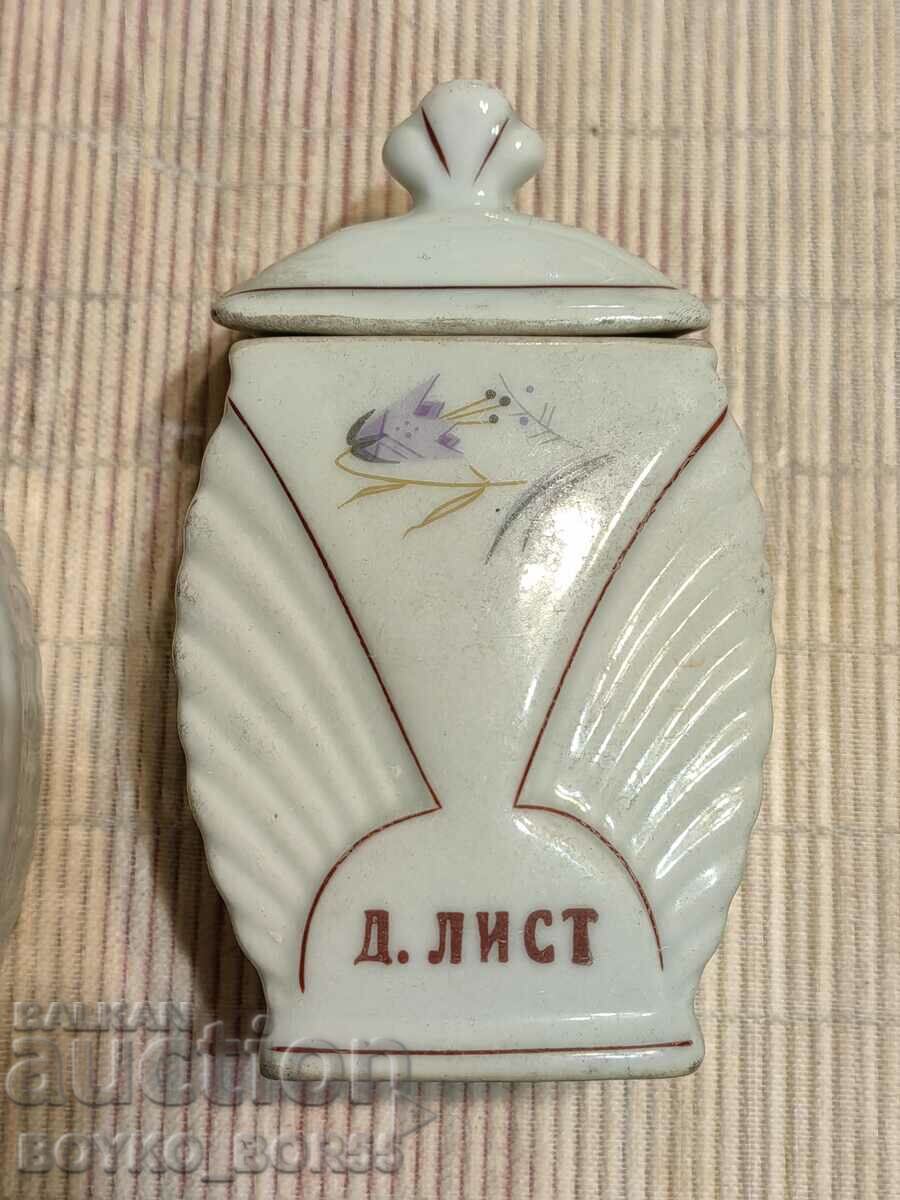 Soc Bulgarian Porcelain Kitchen Set Jars Spices - 7 Soc Bulgarian Porcelain Kitchen Set Jars Spices - 7