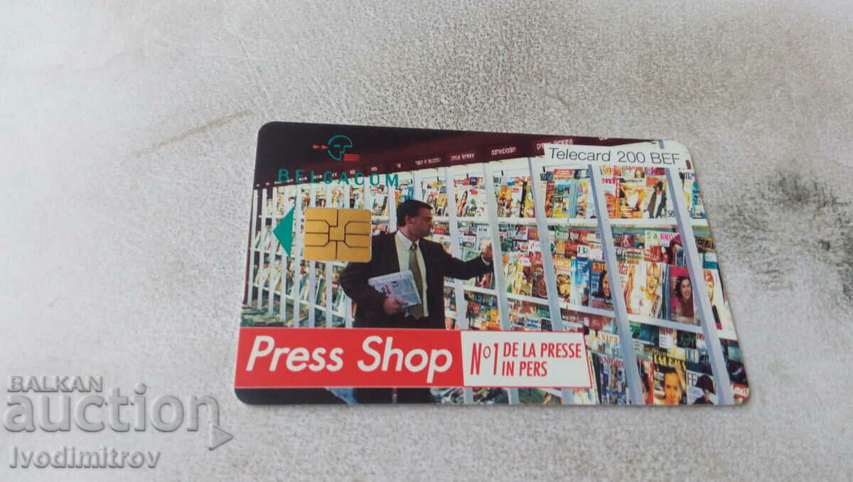 Phonocard BELGACOM Telecard 200 BEF Press Shop with price 1.35 BGN | € 0.69 Phonocard BELGACOM Telecard 200 BEF Press Shop with price 1.35 BGN | € 0.69