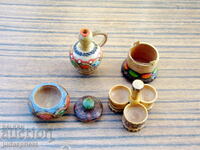 bucate bulgare antice din lemn miniaturi ulcior ceaun...
