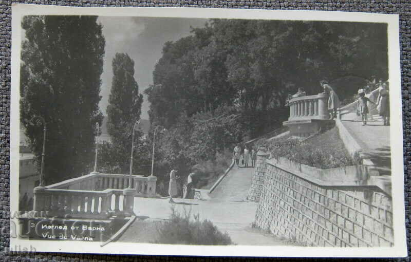 old postcard Varna view from the PK garden