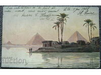1908 card the pyramids litho PK