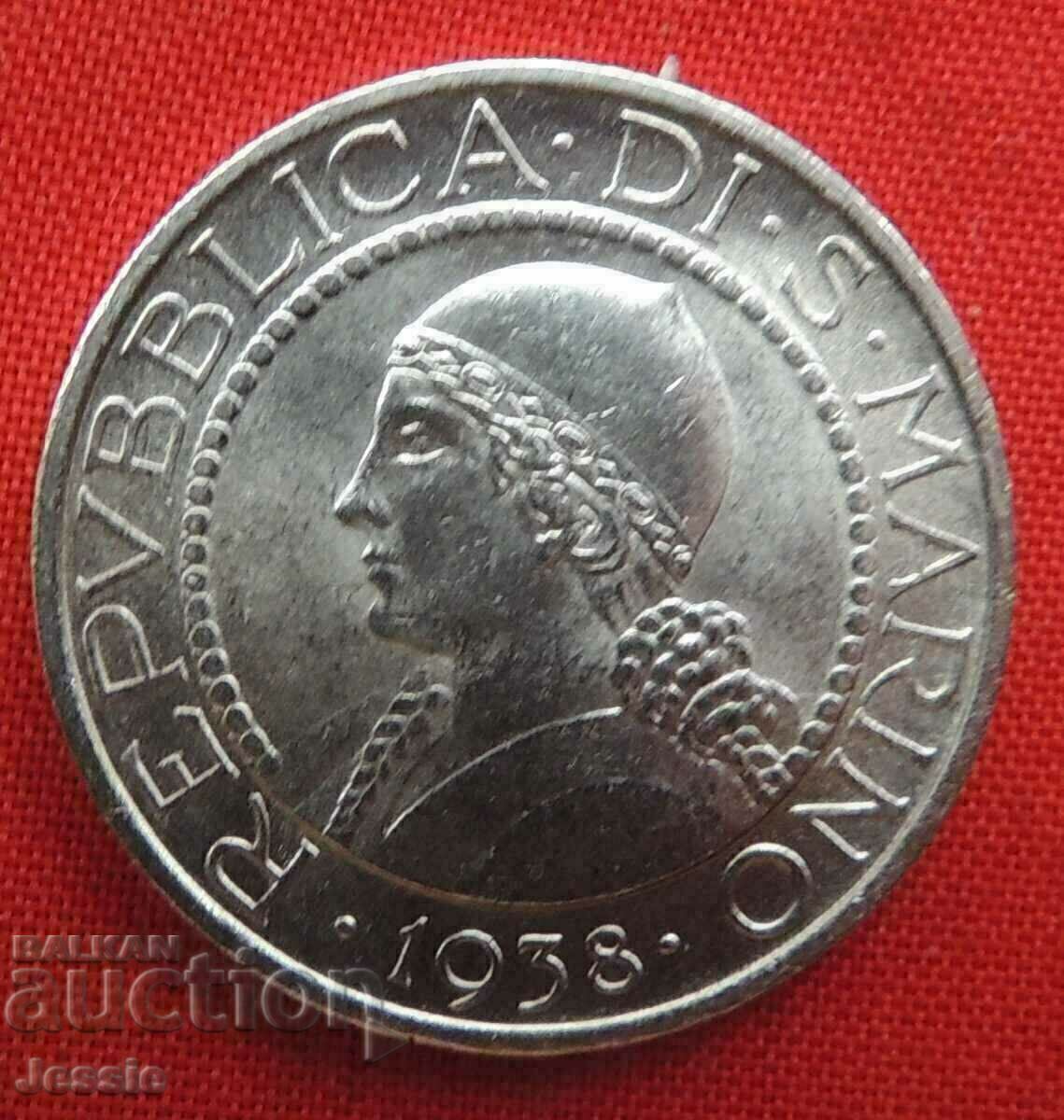 5 Pounds 1938 R San Marino Silver with price 43.85 BGN | € 22.42 5 Pounds 1938 R San Marino Silver with price 43.85 BGN | € 22.42