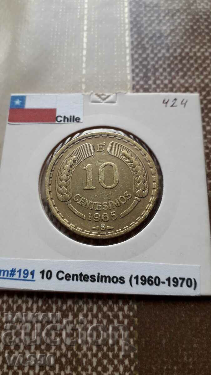 424. CHILE-10c. 1965