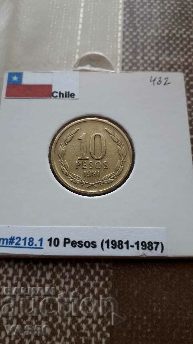432. ΧΙΛΗ-10 πέσος. 1981
