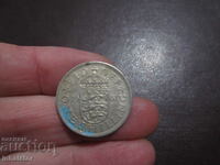 1961 1 shilling English coat of arms - 3 lions in crowned shield
