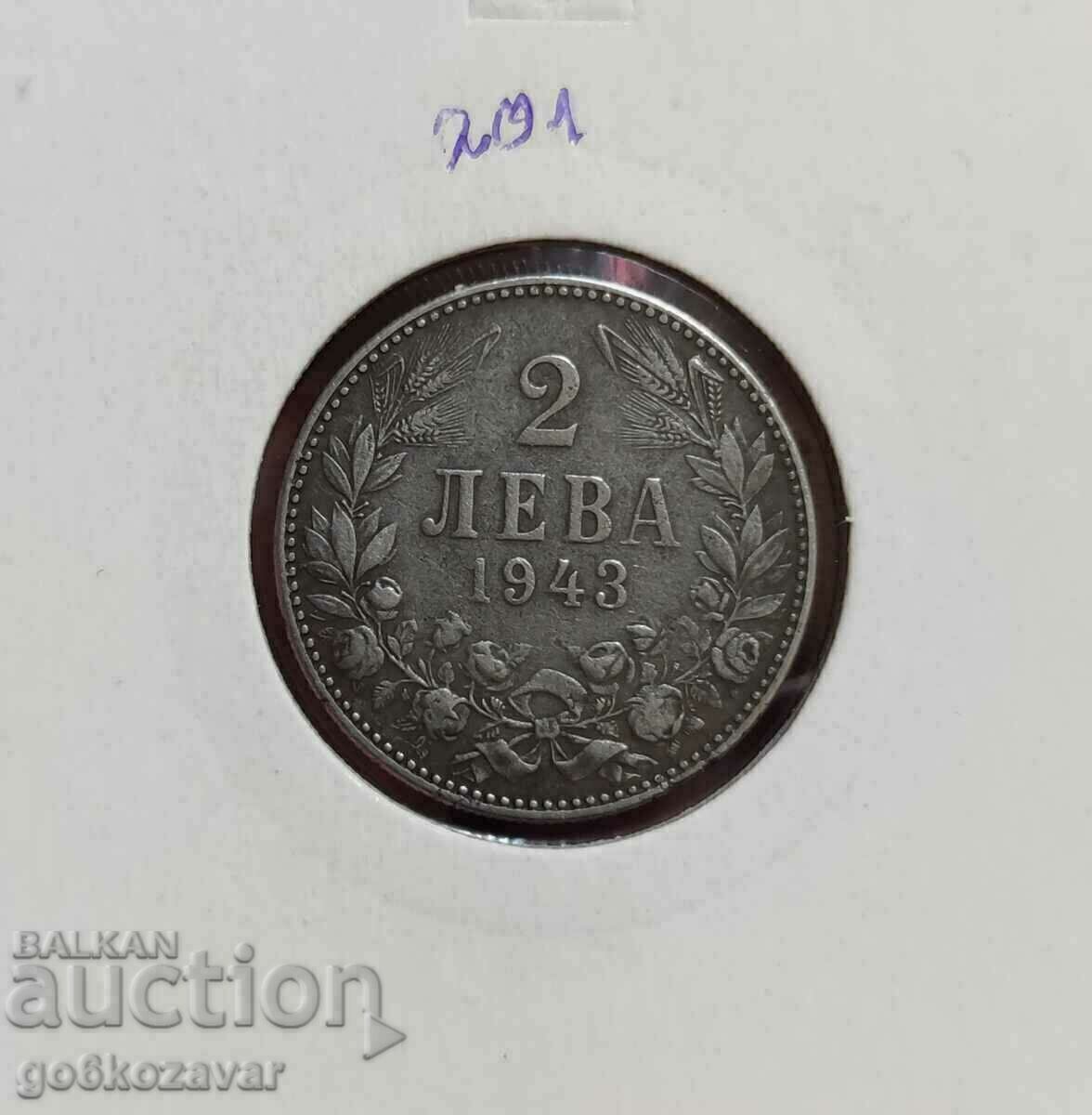 Bulgaria 2 BGN 1943 Fier rar!