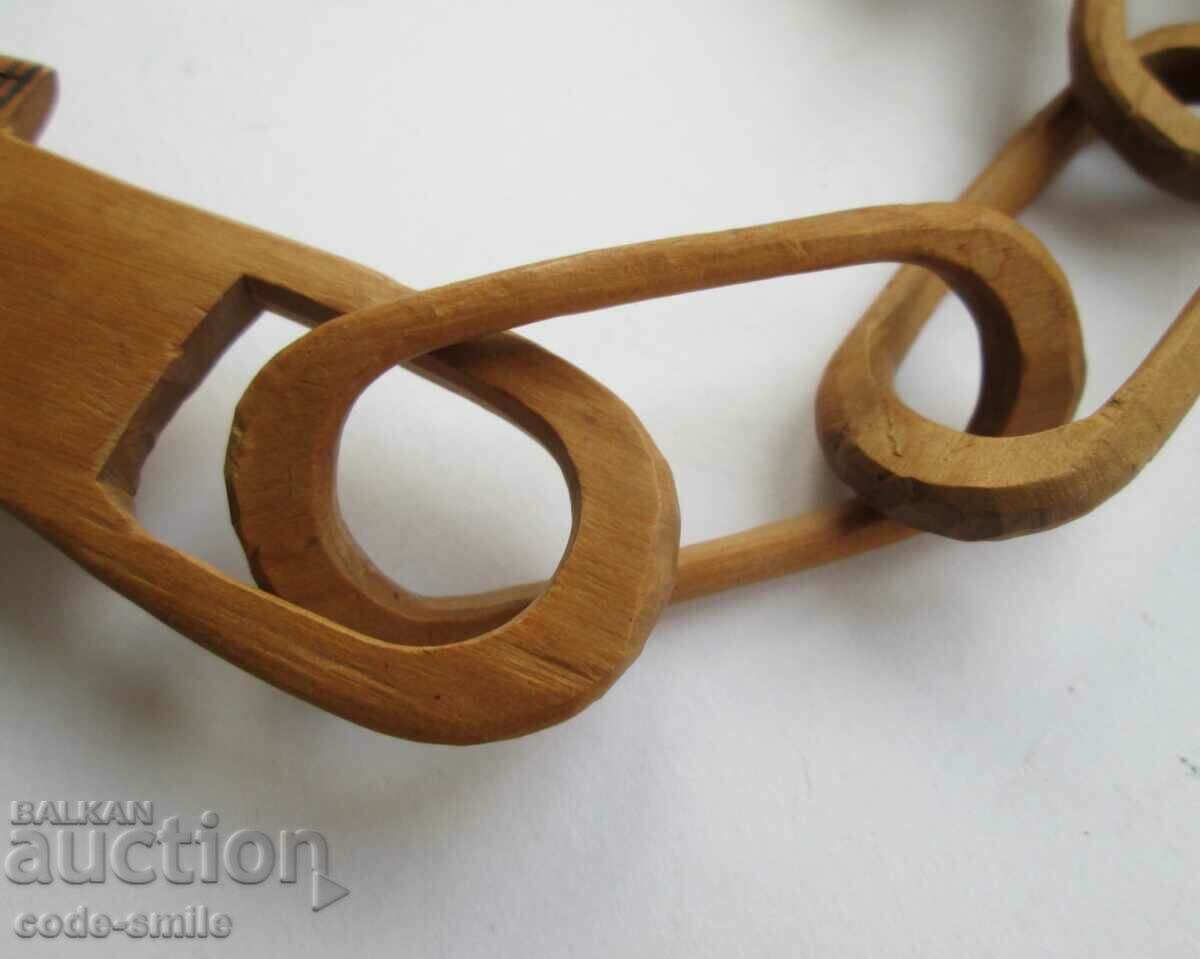 Old carving knife and spoon with chain without break - 6