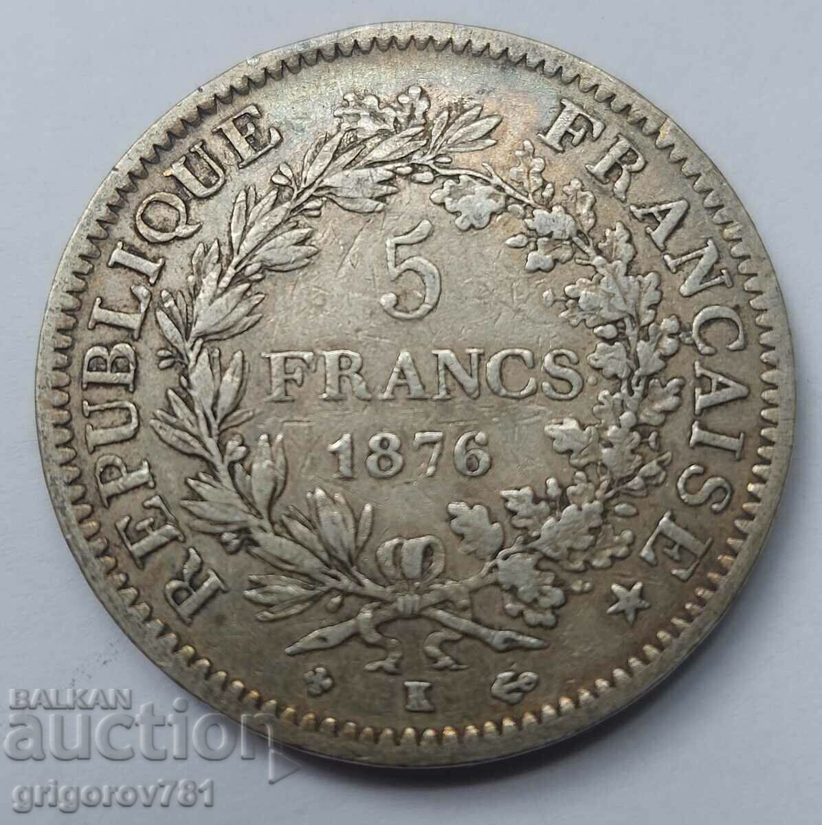 Moneda de argint Franța 1876 K de 5 franci #48 cu preț € 34.26 | 67.01 BGN