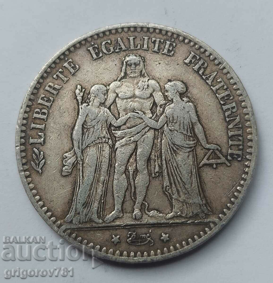 5 Franci Argint Franța 1875 O Monedă de Argint #114