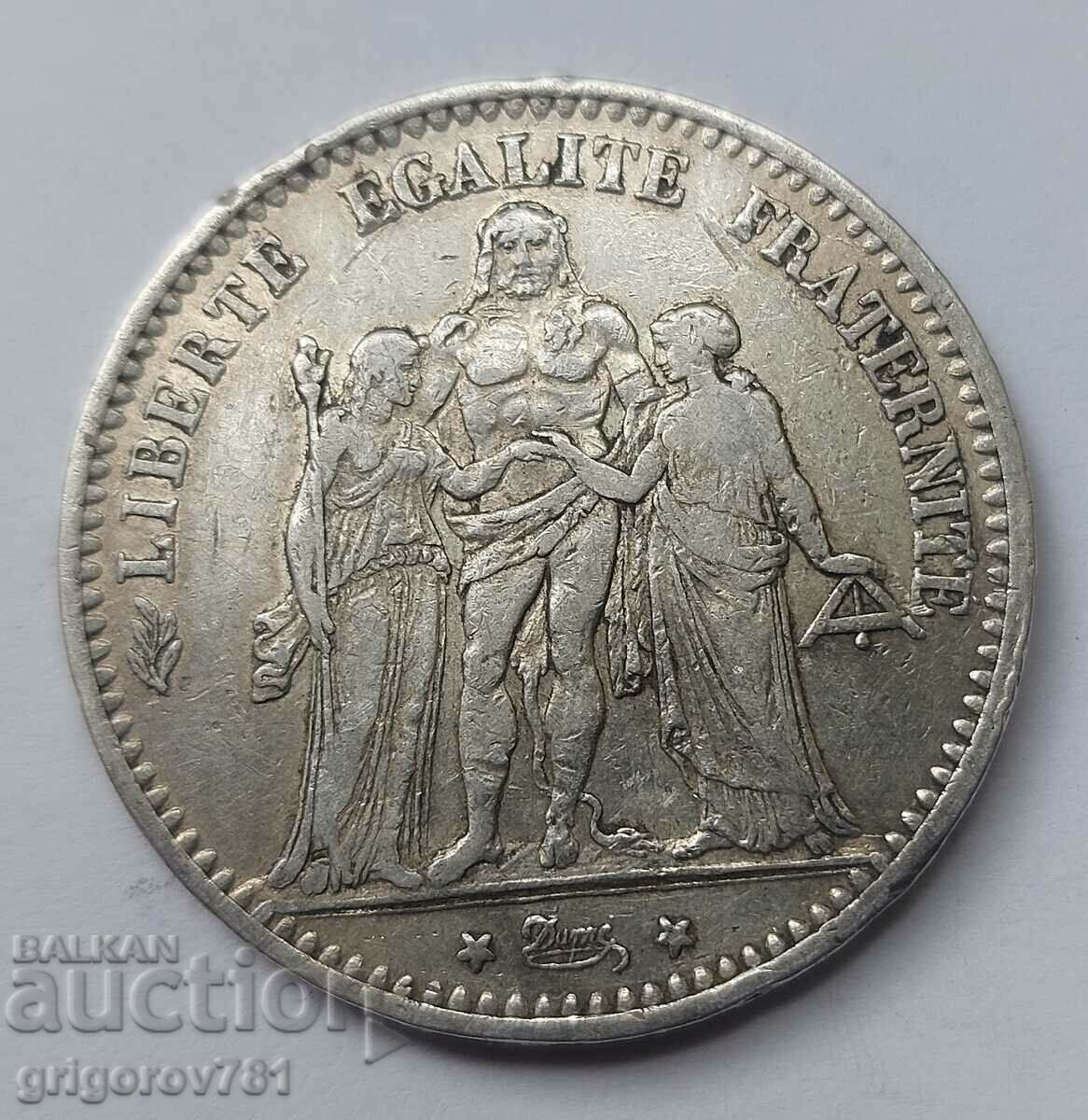 Ασήμι 5 Φράγκων Γαλλία 1874 K Ασημένιο Κέρμα #131