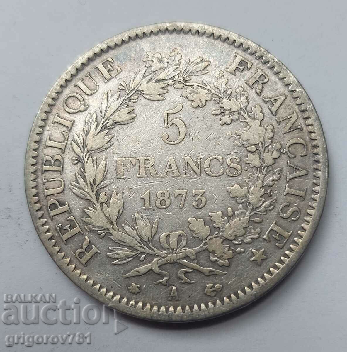 5 Φράγκα Ασήμι Γαλλία 1873 Ένα ασημένιο νόμισμα #137 με τιμή € 33.23 | 64.99 BGN