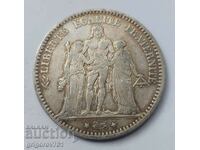 5 Francs Silver France 1875 A Silver Coin #139