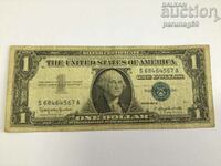 SUA 1 dolar 1957 STAMPA ALBASTRĂ (SAU)