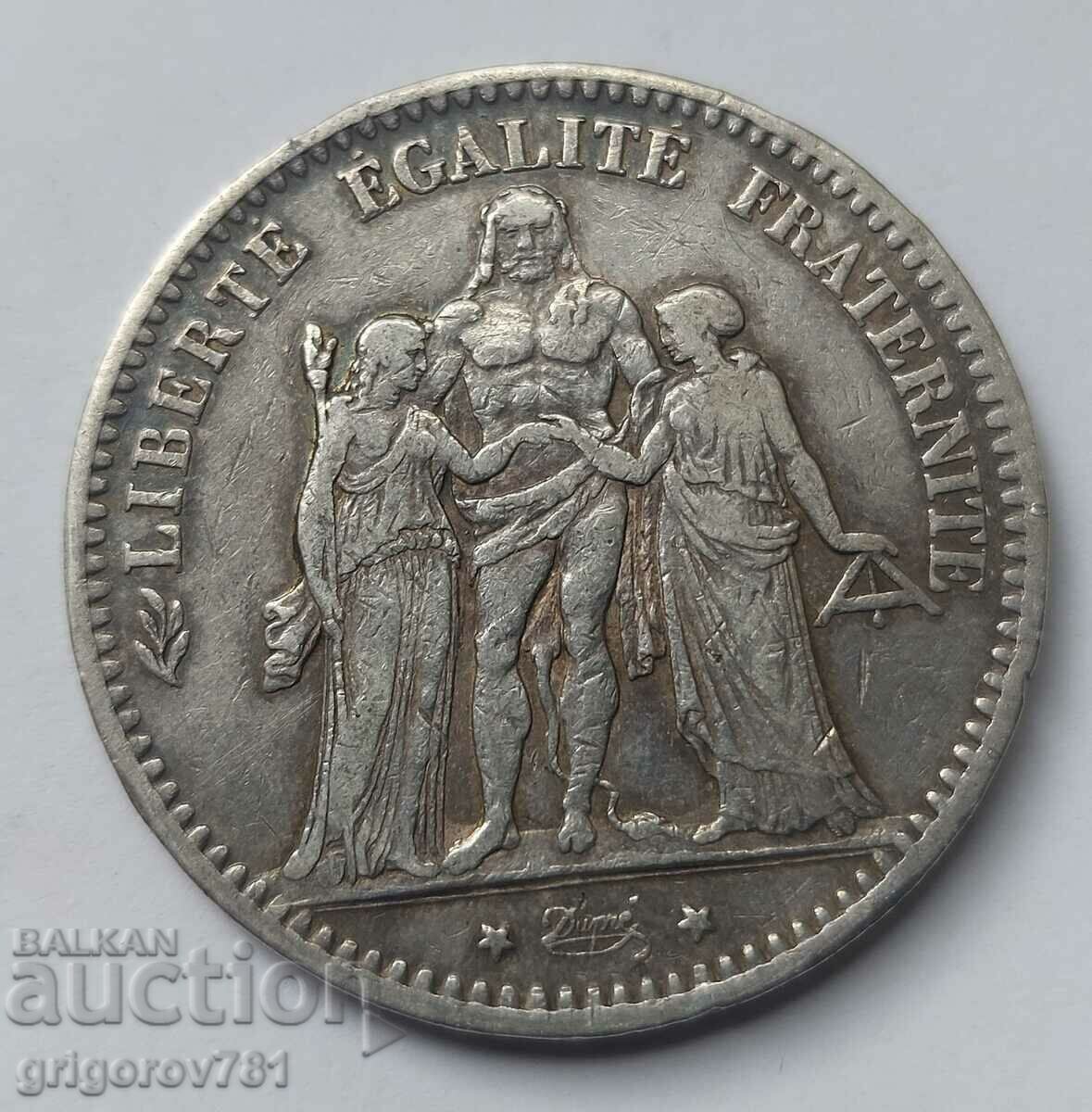 5 франка сребро Франция 1876 К сребърна монета #141