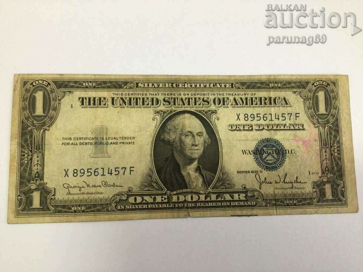 SUA 1 dolar 1935 STAMPA ALBASTRĂ SUA 1 dolar 1935 STAMPA ALBASTRĂ