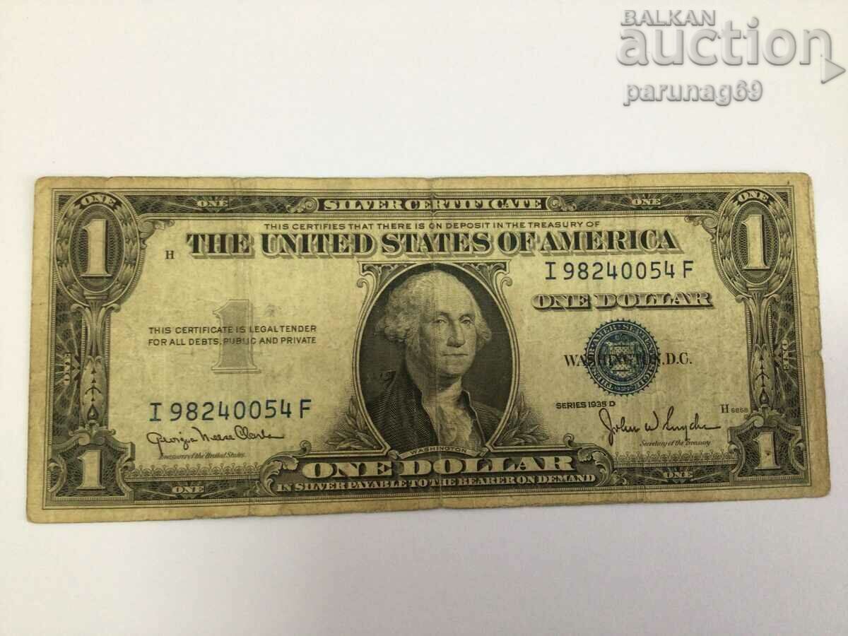SUA 1 dolar 1935 STAMPA ALBASTRĂ (SAU)