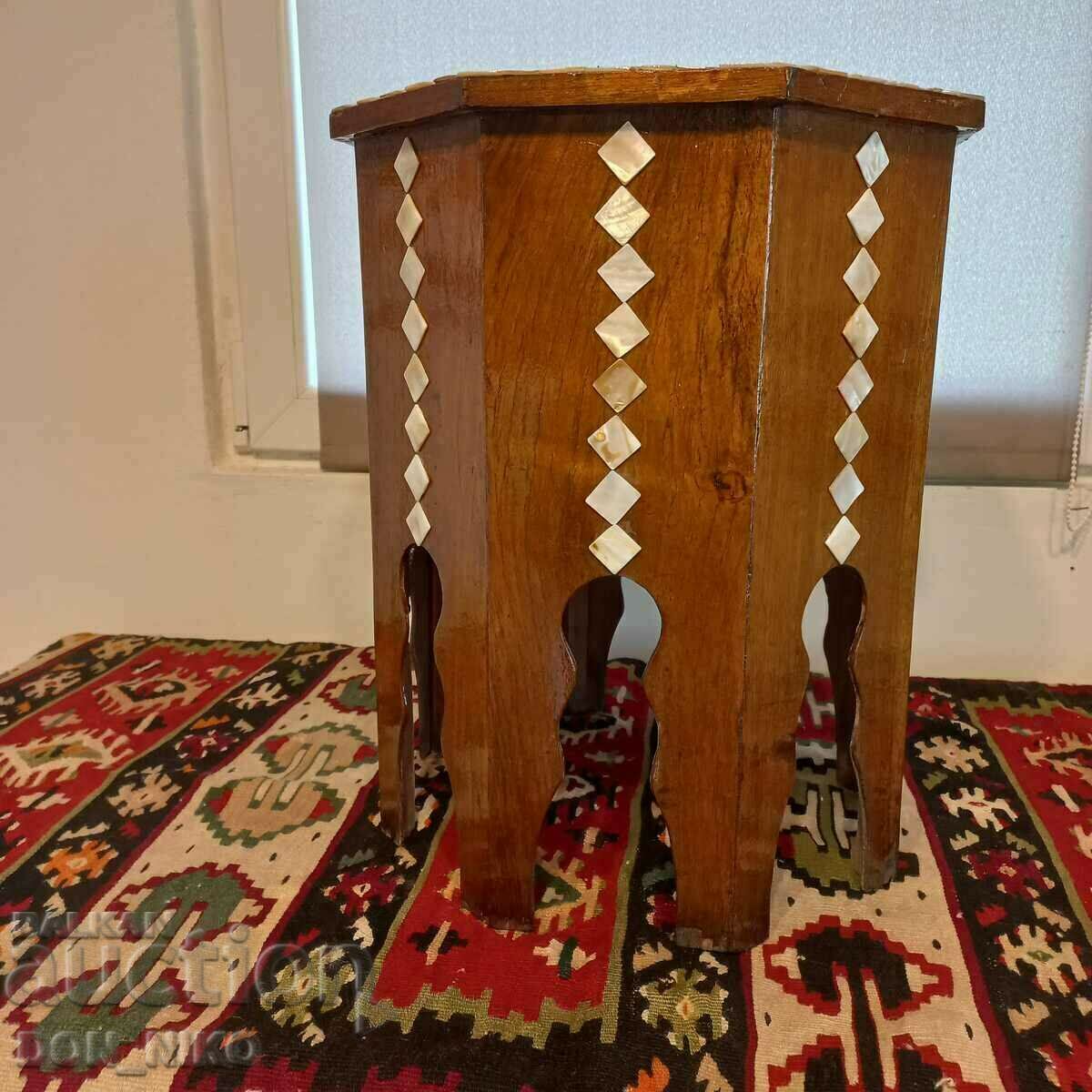 Auction Mother-of-pearl, Ottoman table, mother-of-pearl inlay Auction Mother-of-pearl, Ottoman table, mother-of-pearl inlay