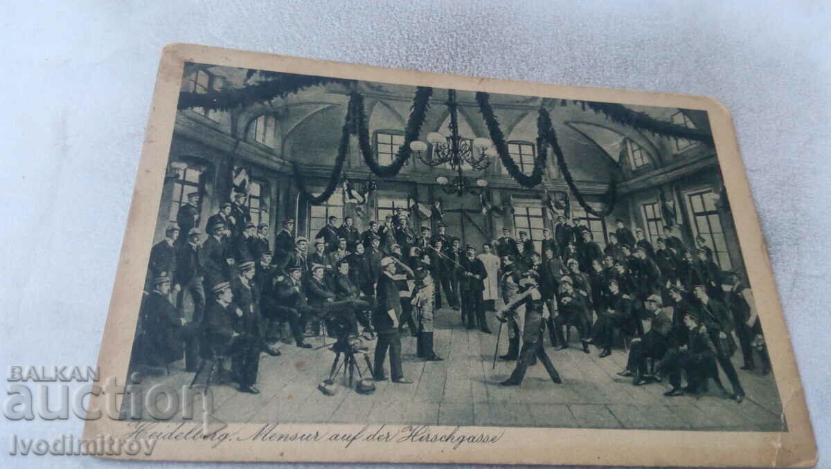 Пощенска картичка Haidelberg Mensur auf der Herschgasse