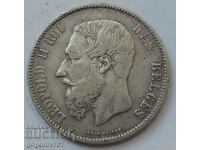 5 франка сребро Белгия 1869 сребърна монета #165
