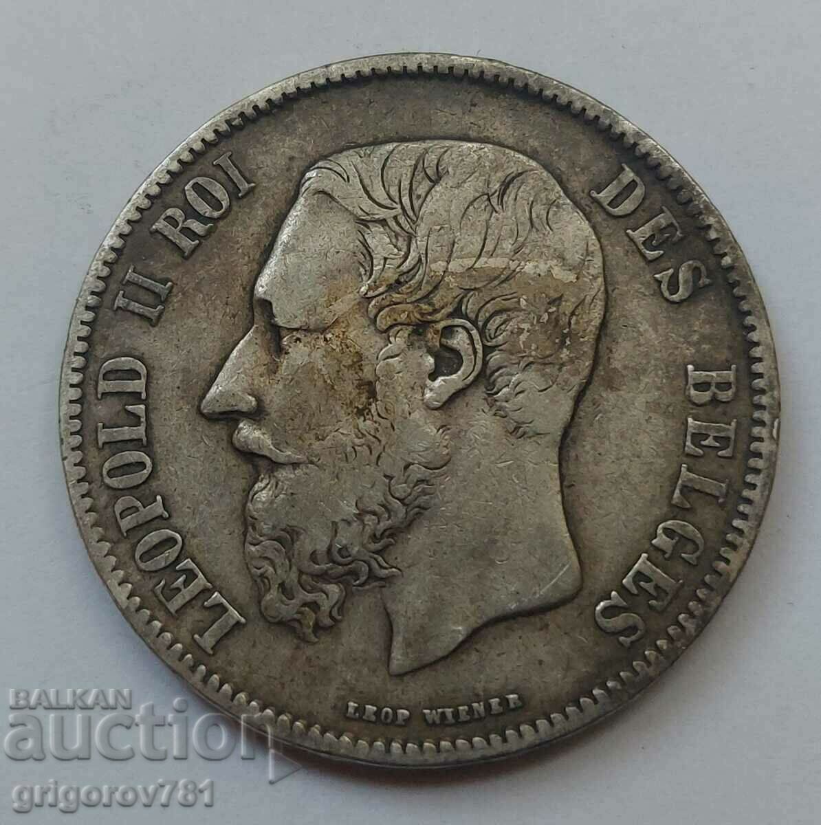Ασημένιο 5 Φράγκων Βέλγιο 1869 Ασημένιο νόμισμα #167