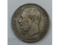 5 франка сребро Белгия 1869 сребърна монета #167
