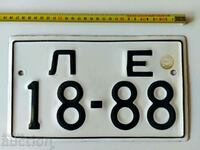 18 - 88 SOC REGISTRATION NUMBER ENAMEL PLATE CAR